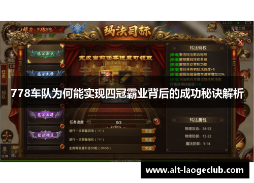 778车队为何能实现四冠霸业背后的成功秘诀解析