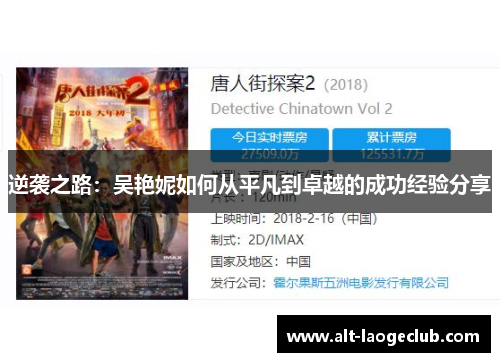 逆袭之路：吴艳妮如何从平凡到卓越的成功经验分享